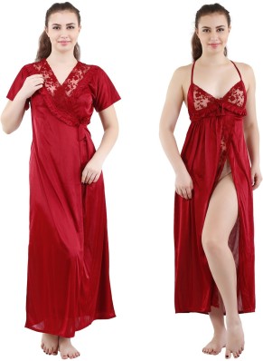 red net nighty dress